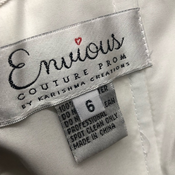 Wow $225 Strapless/straps Ivory Size 6 Pageant . Gown by Envious last reduction - Picture 15 of 16